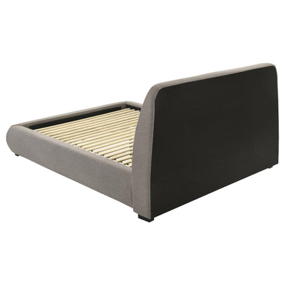 Mokena 46-inch Upholstered California King Platform Bed Taupe - 310090KW