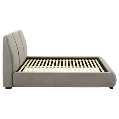 Mokena 46-inch Upholstered California King Platform Bed Taupe - 310090KW