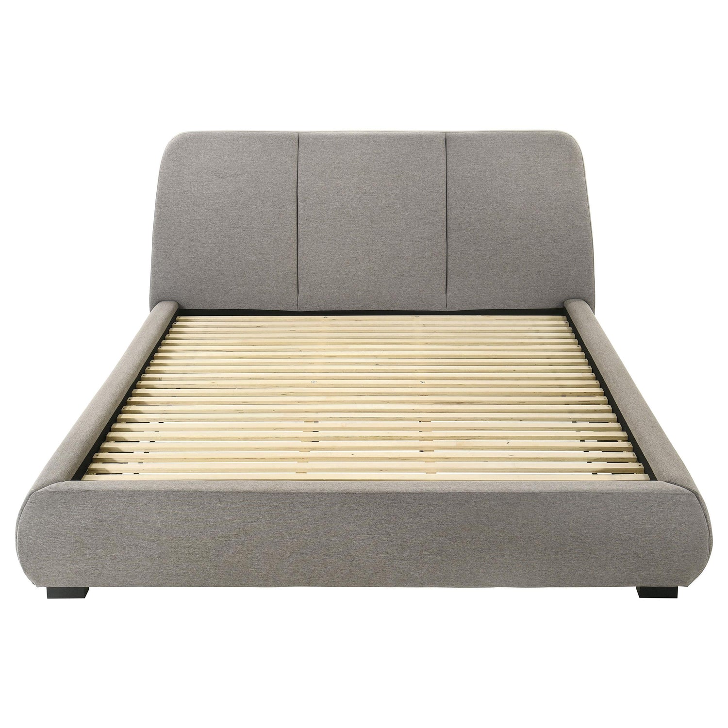 Mokena 46-inch Upholstered Eastern King Platform Bed Taupe - 310090KE