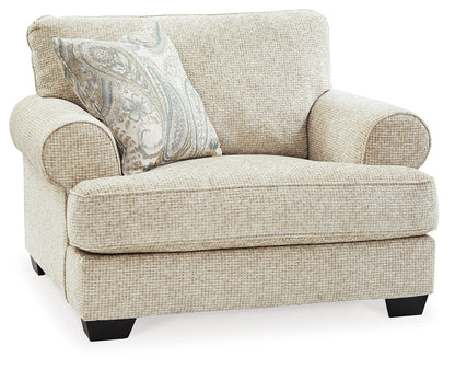 Monaghan Chair and Ottoman in Sandstone - PKG001876