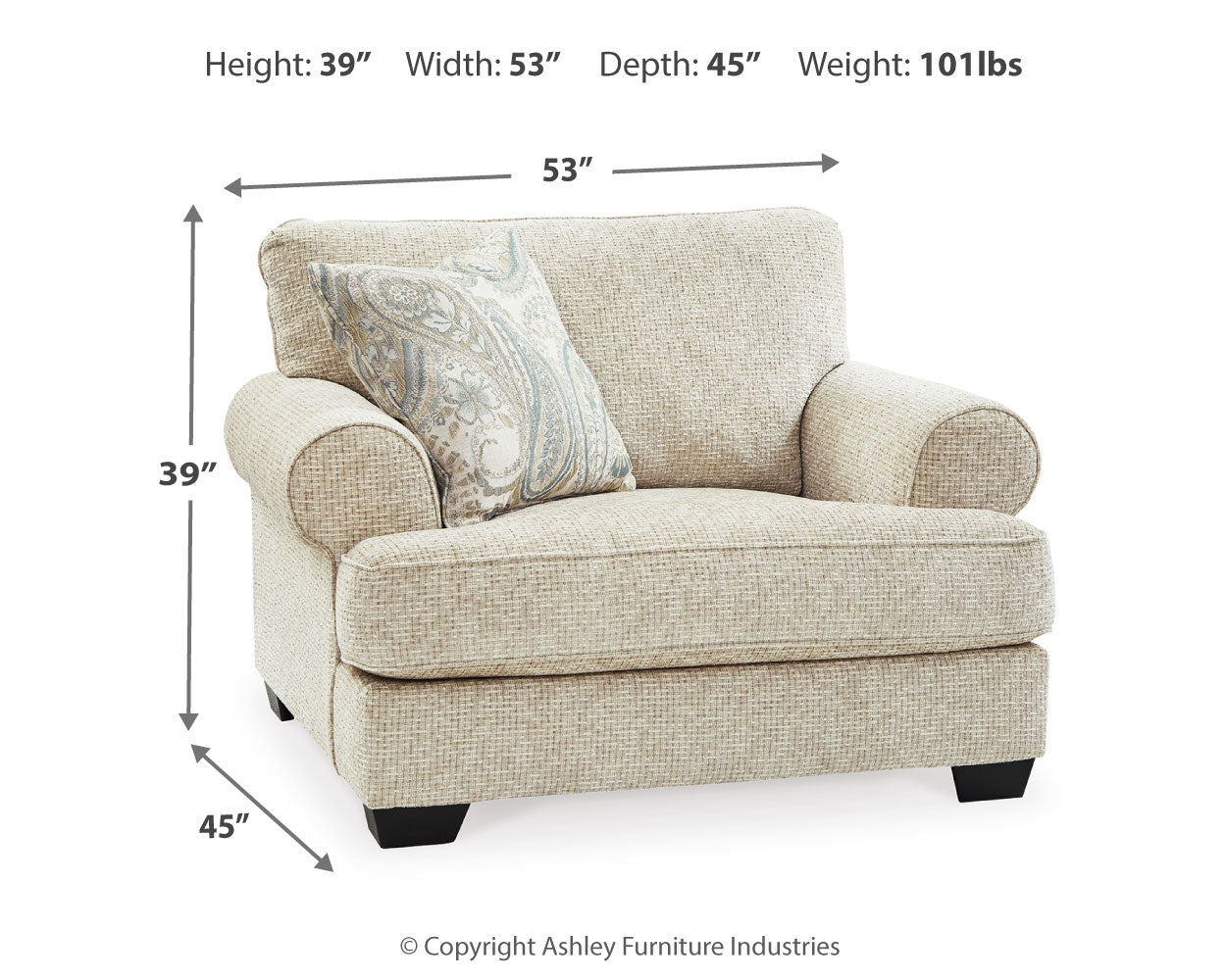 Monaghan Sofa, Loveseat, Chair and Ottoman in Sandstone - PKG001877