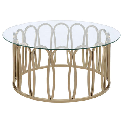 Monett 2-piece Coffee and End Table Set Chocolate Chrome - 708058-S2