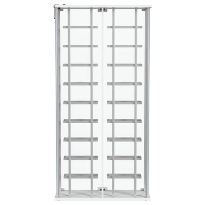 Montara Tempered Glass Wine Storage Display Curio Cabinet with LED Lighting Chrome - 182037