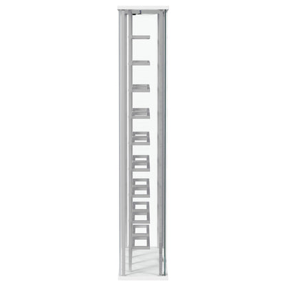 Montara Tempered Glass Wine Storage Display Curio Cabinet with LED Lighting Chrome - 182037