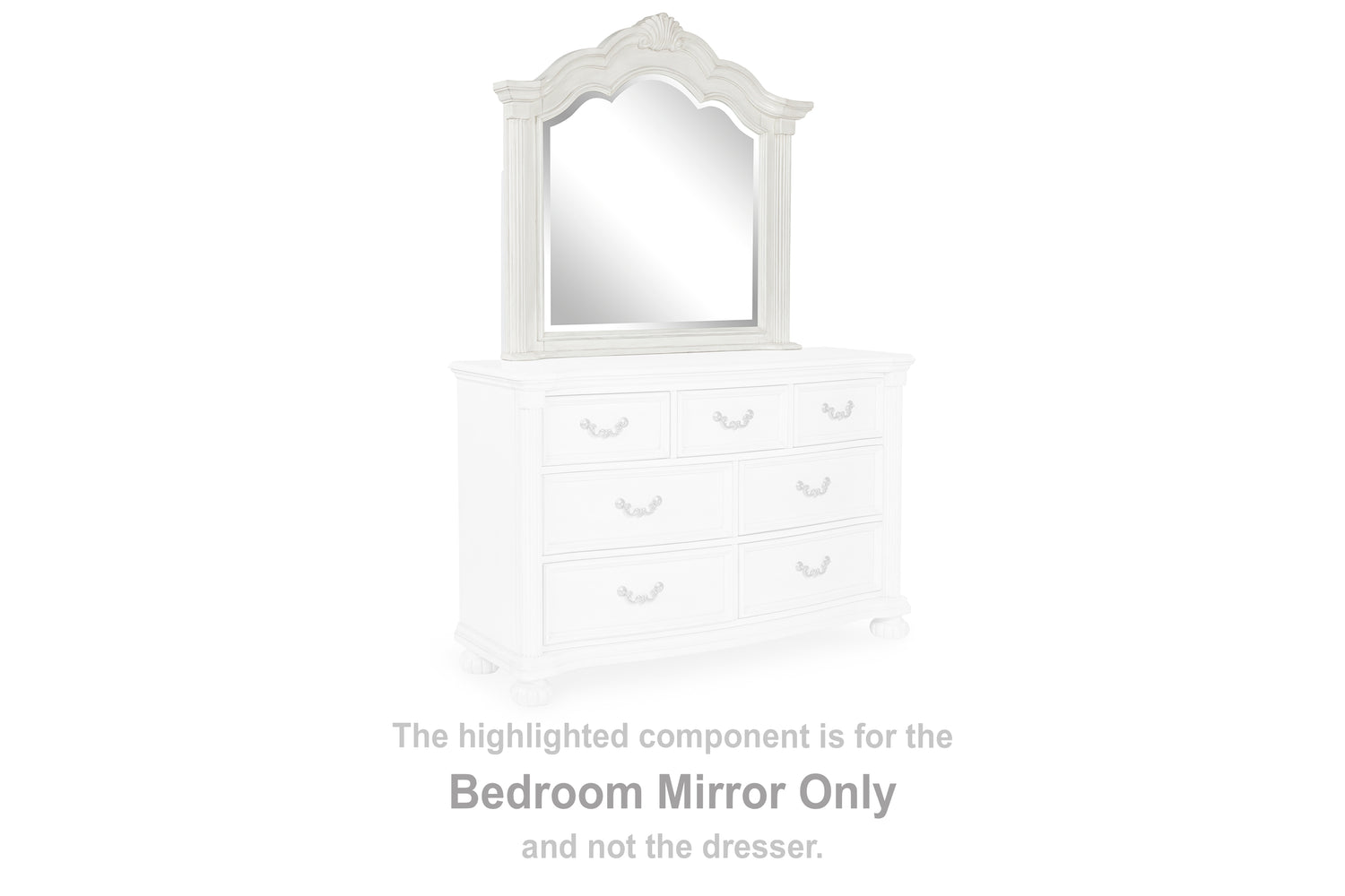 Montelaine Antique White Bedroom Mirror - B795-36