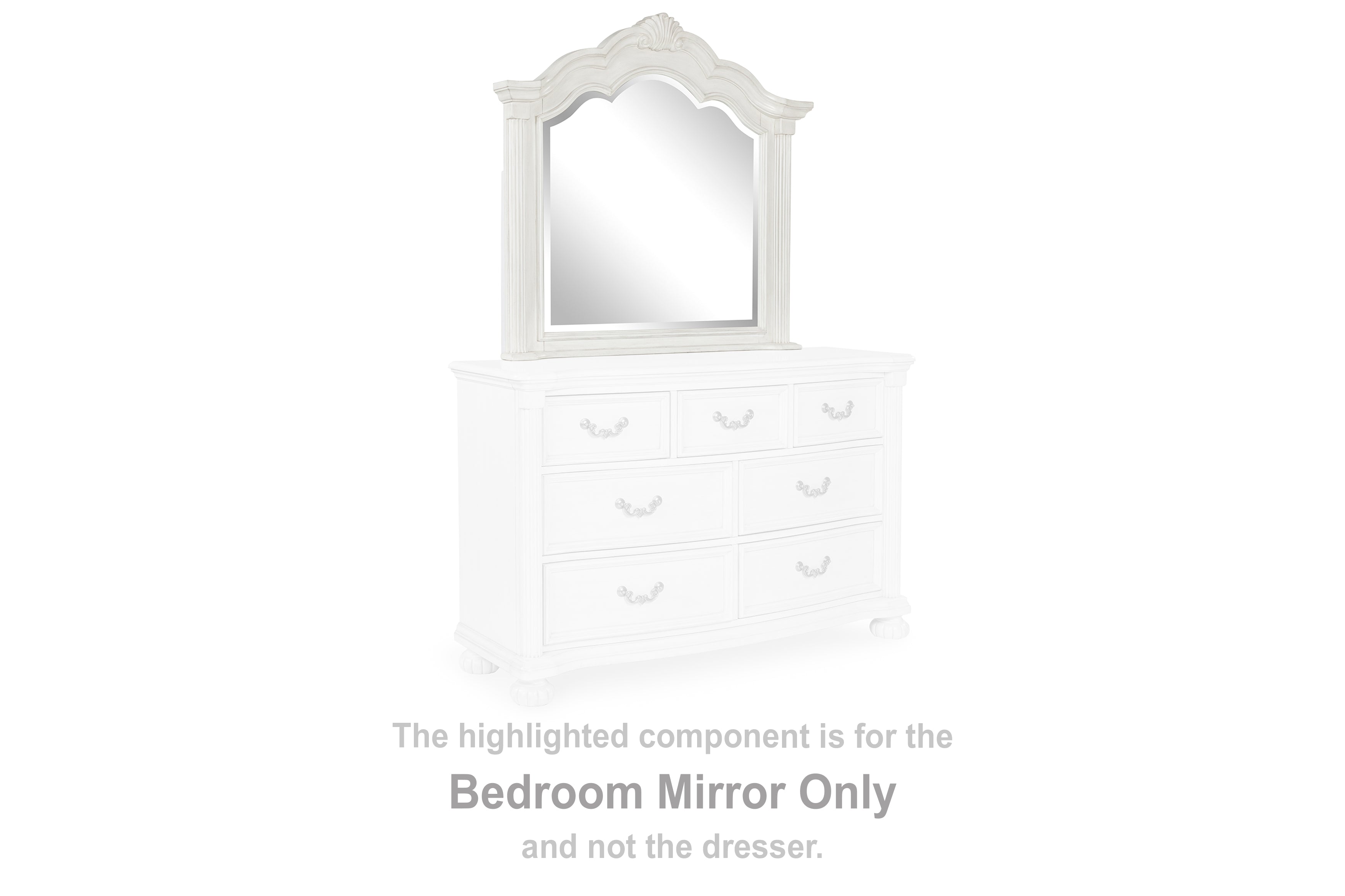 Montelaine Antique White Bedroom Mirror - B795-36
