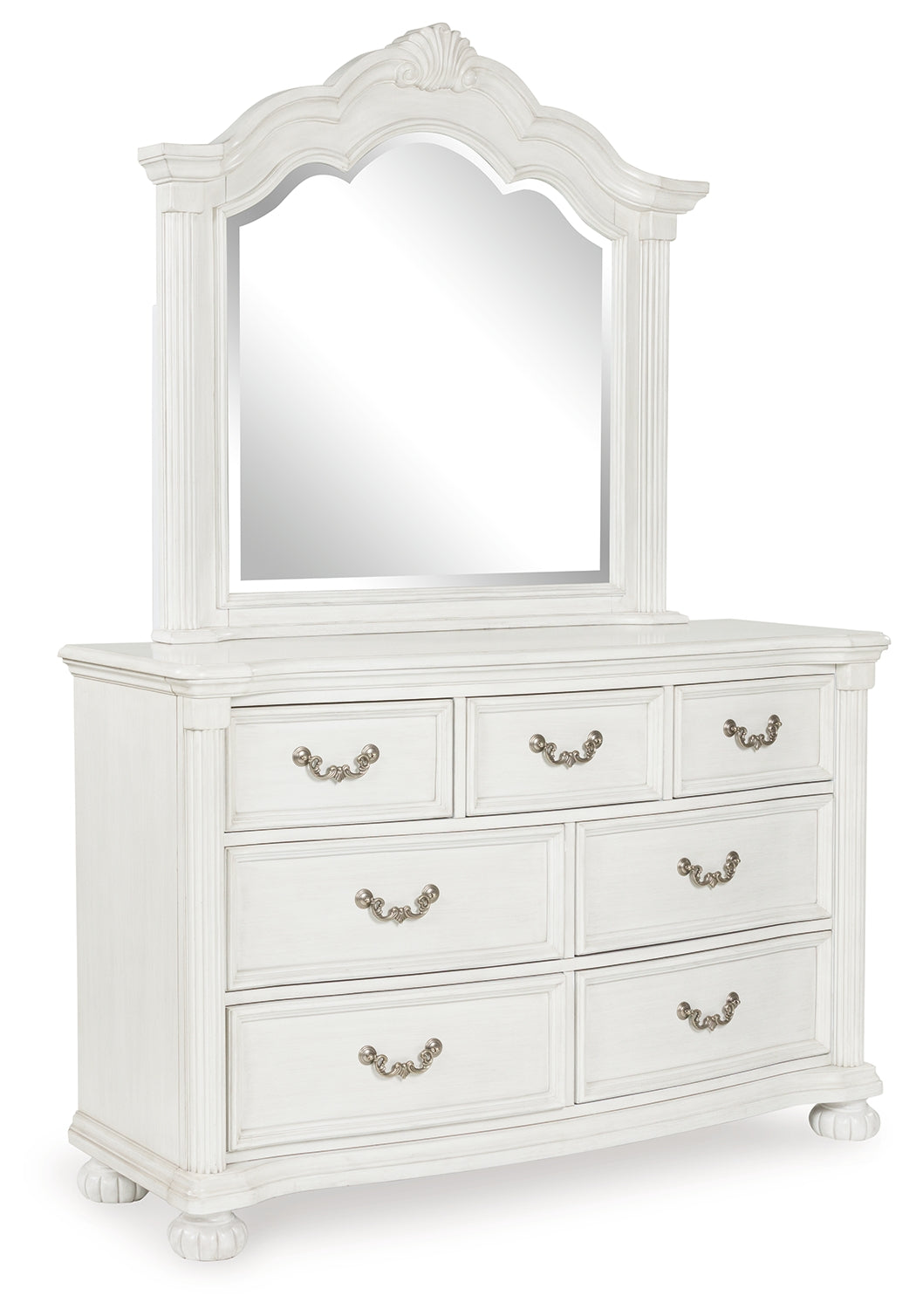 Montelaine Antique White Dresser and Mirror - B795B1