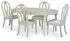 Montelaine Dining Table and 4 Chairs in Antique White from Ashley - Luna Furniture