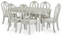 Montelaine Dining Table and 6 Chairs in Antique White from Ashley - Luna Furniture