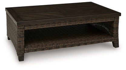 Monterey Point Dark Brown Outdoor Coffee Table - PCP760-701