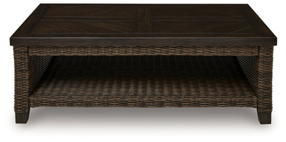 Monterey Point Dark Brown Outdoor Coffee Table - PCP760-701