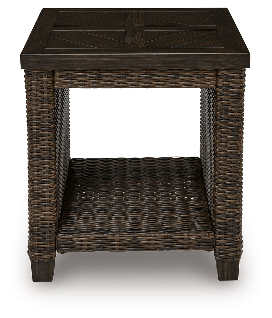 Monterey Point Dark Brown Outdoor End Table - PCP760-702