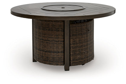 Monterey Point Dark Brown Outdoor Fire Pit Table - PCP760-776