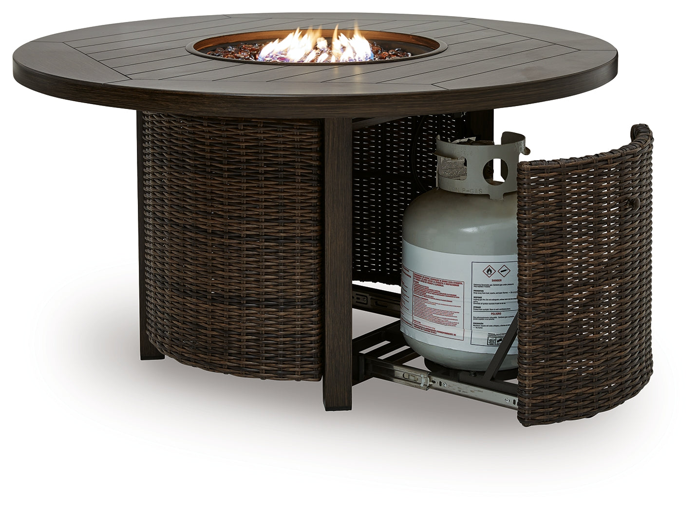 Monterey Point Dark Brown Outdoor Fire Pit Table - PCP760-776