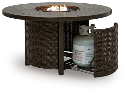 Monterey Point Dark Brown Outdoor Fire Pit Table - PCP760-776