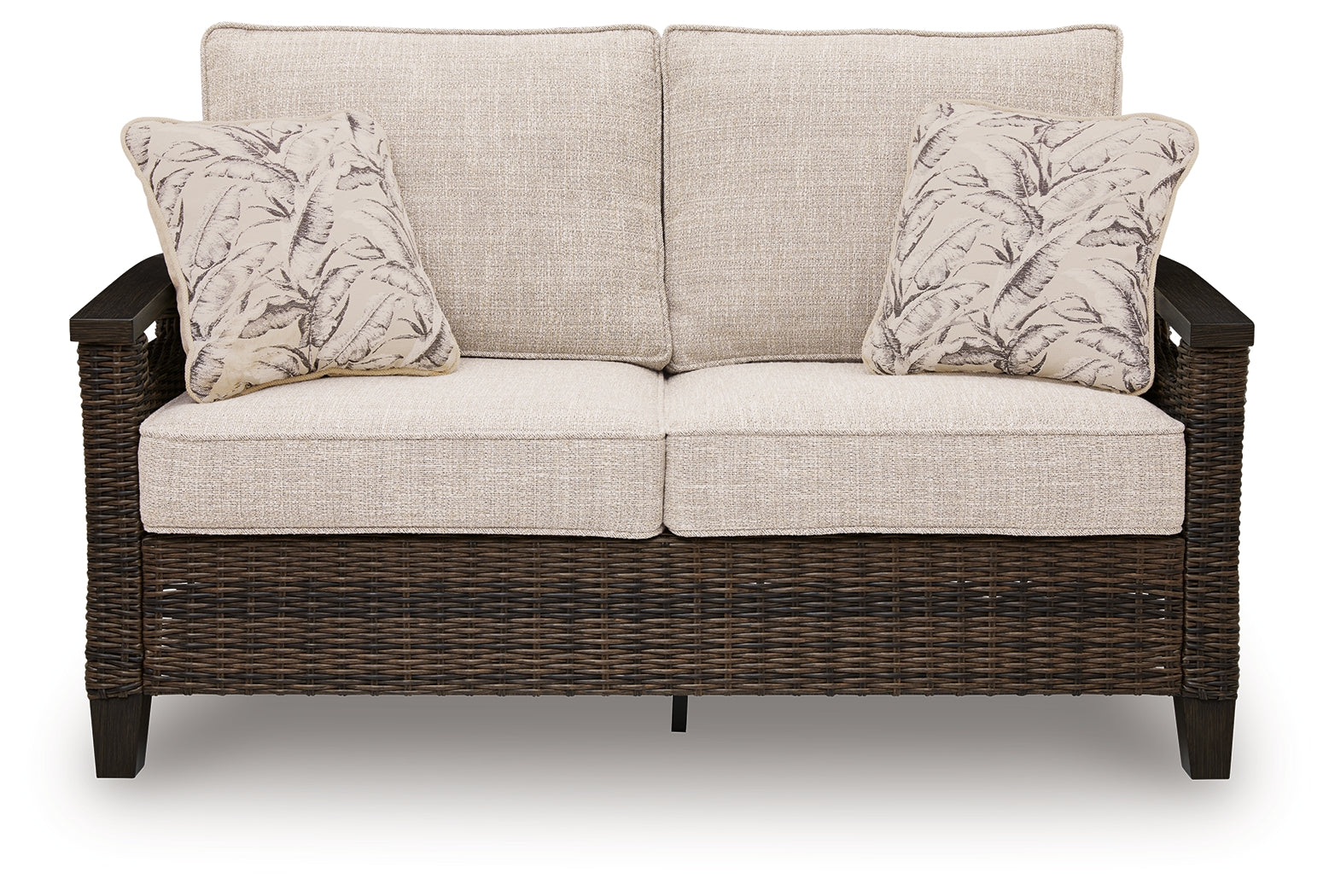 Monterey Point Dark Brown Outdoor Loveseat with Cushion - PCP760-835