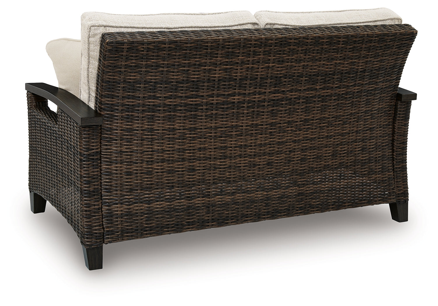 Monterey Point Dark Brown Outdoor Loveseat with Cushion - PCP760-835