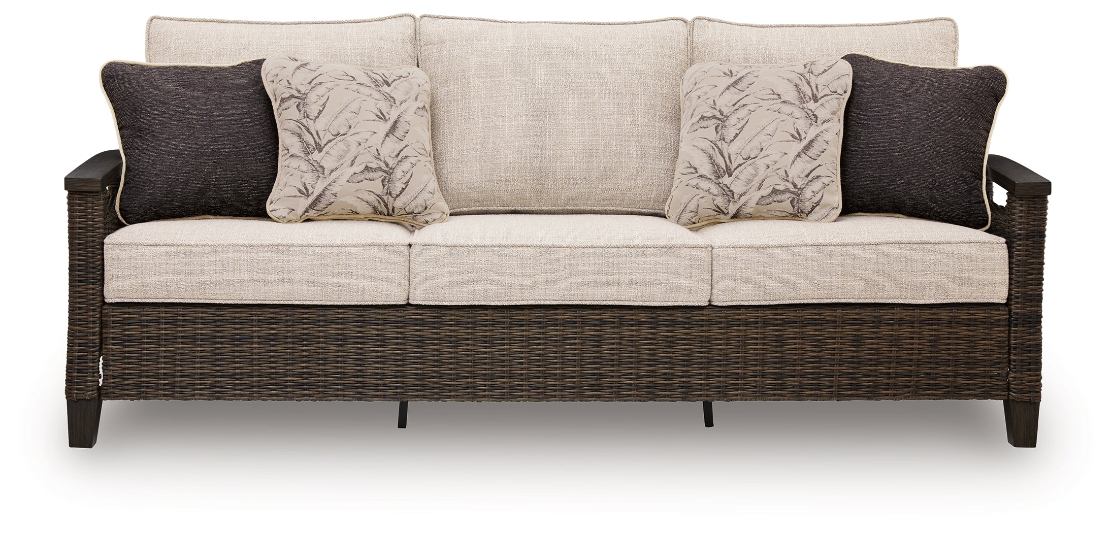 Monterey Point Dark Brown Outdoor Sofa with Cushion - PCP760-838