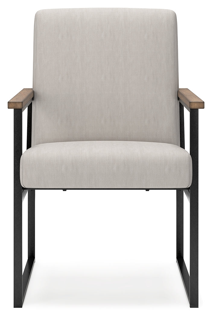 Montia Home Office Desk with Chair and Storage in Light Brown - PKG018523