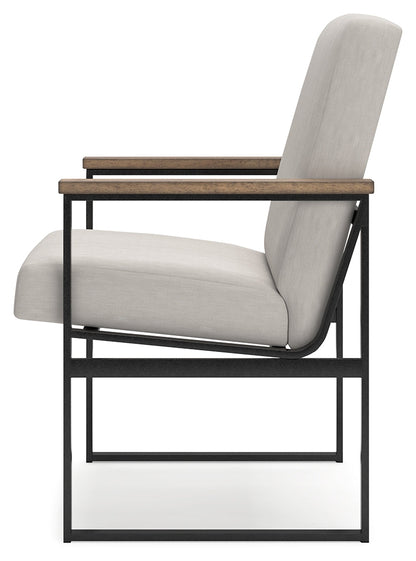 Montia Home Office Desk with Chair and Storage in Light Brown - PKG018523