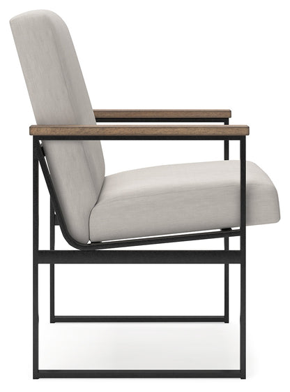 Montia Home Office Desk with Chair and Storage in Light Brown - PKG018523