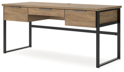 Montia Home Office Desk with Chair in Light Brown - PKG018522