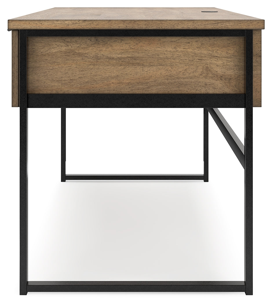 Montia Home Office Desk with Chair in Light Brown - PKG018522