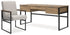 Montia Home Office Desk with Chair in Light Brown - PKG018522
