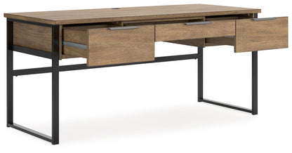 Montia Home Office Desk with Chair in Light Brown - PKG018522
