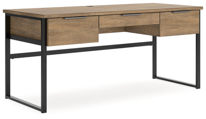 Montia Home Office Desk with Chair in Light Brown - PKG018522