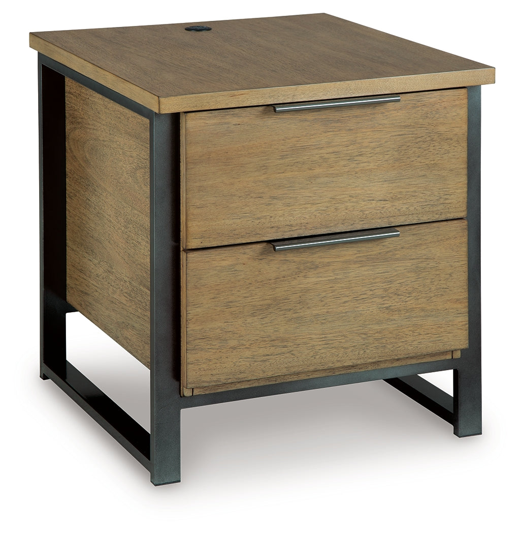 Montia Light Brown End Table - T602-3