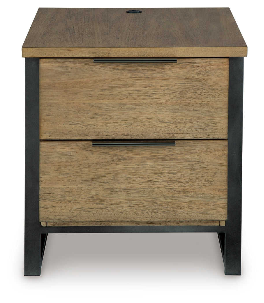 Montia Light Brown End Table - T602-3