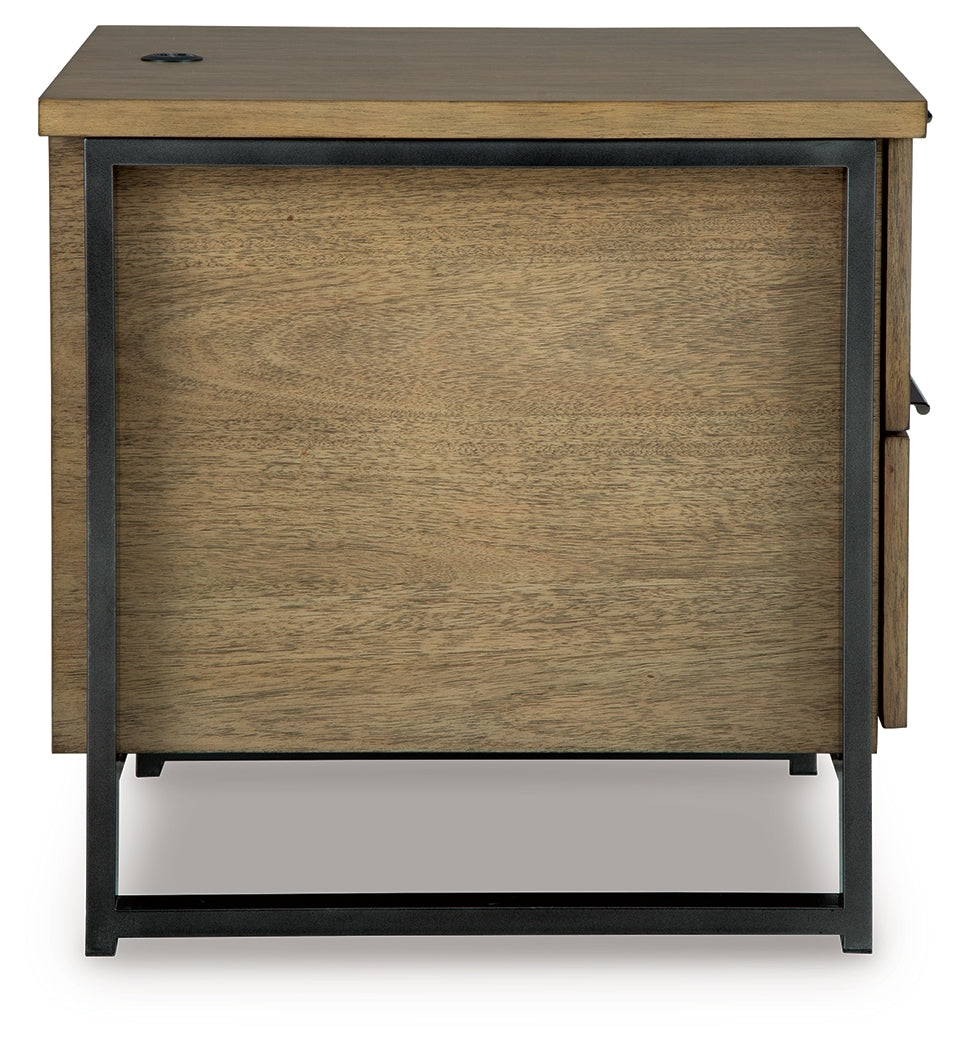 Montia Light Brown End Table - T602-3
