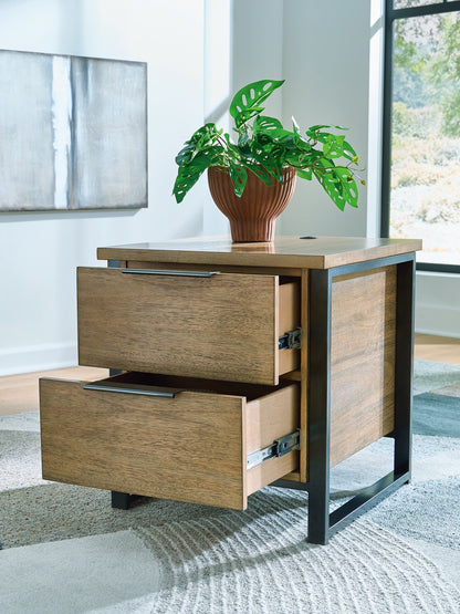 Montia Light Brown End Table - T602-3