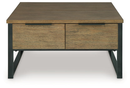 Montia Light Brown Lift-Top Coffee Table - T602-00