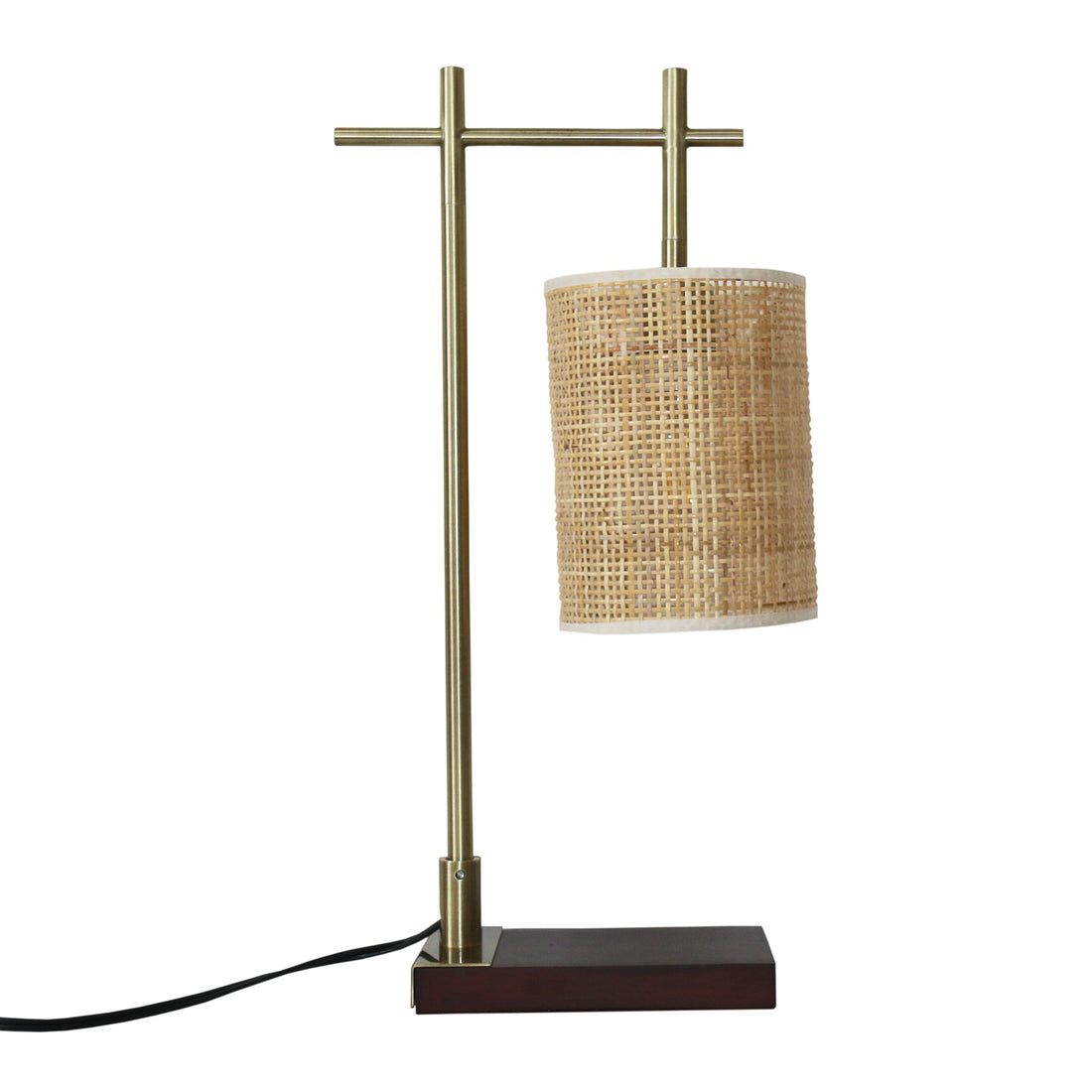 Moonstone Bamboo Lampshade Table Lamp - Dark Brown - Bronze - TBL04202601