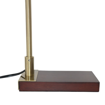 Moonstone Bamboo Lampshade Table Lamp - Dark Brown - Bronze - TBL04202601