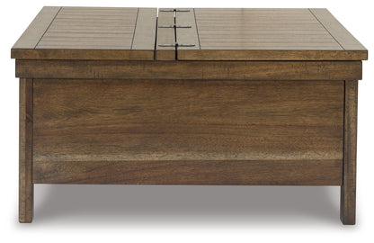 Moriville Coffee Table with 2 End Tables in Grayish Brown - PKG015590