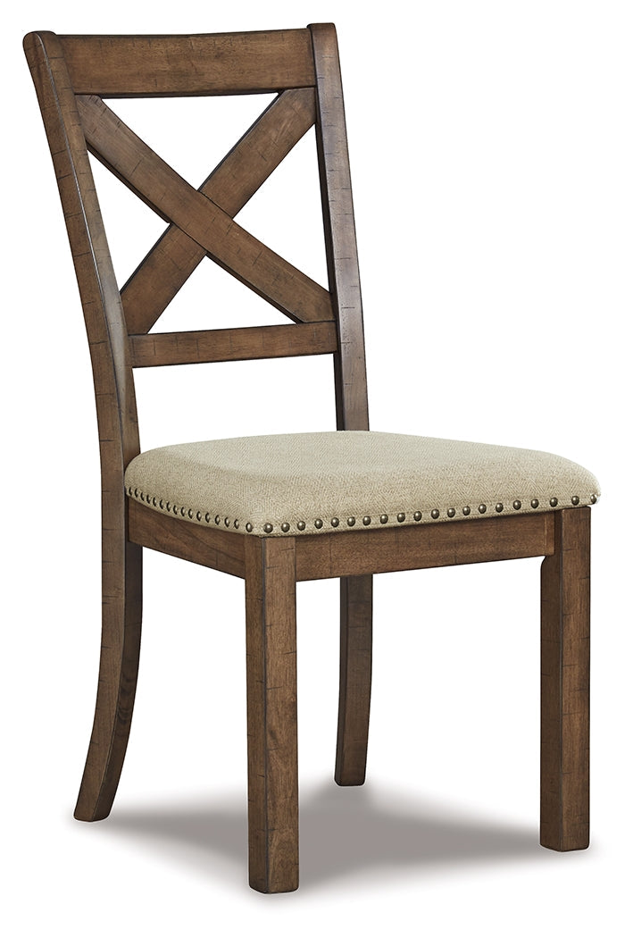 Moriville Counter Height Dining Table and 4 Barstools with Storage in Grayish Brown - PKG002107