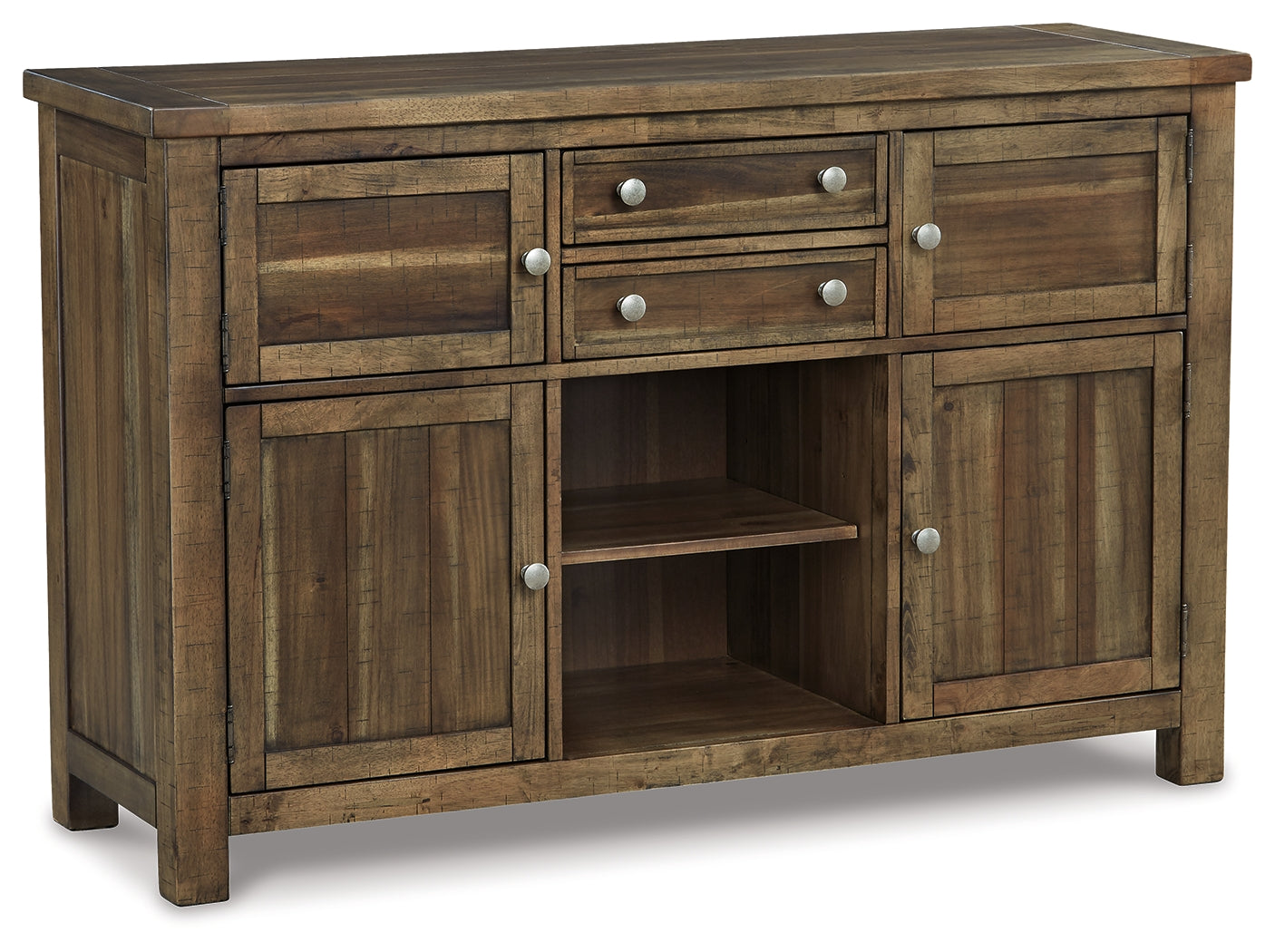 Moriville Counter Height Dining Table and 4 Barstools with Storage in Grayish Brown from Ashley - Luna Furniture