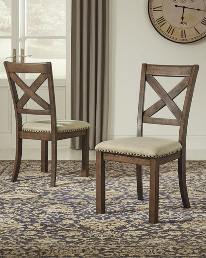 Moriville Counter Height Dining Table and 4 Barstools with Storage in Grayish Brown from Ashley - Luna Furniture