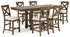 Moriville Counter Height Dining Table and 6 Barstools in Grayish Brown - PKG014920