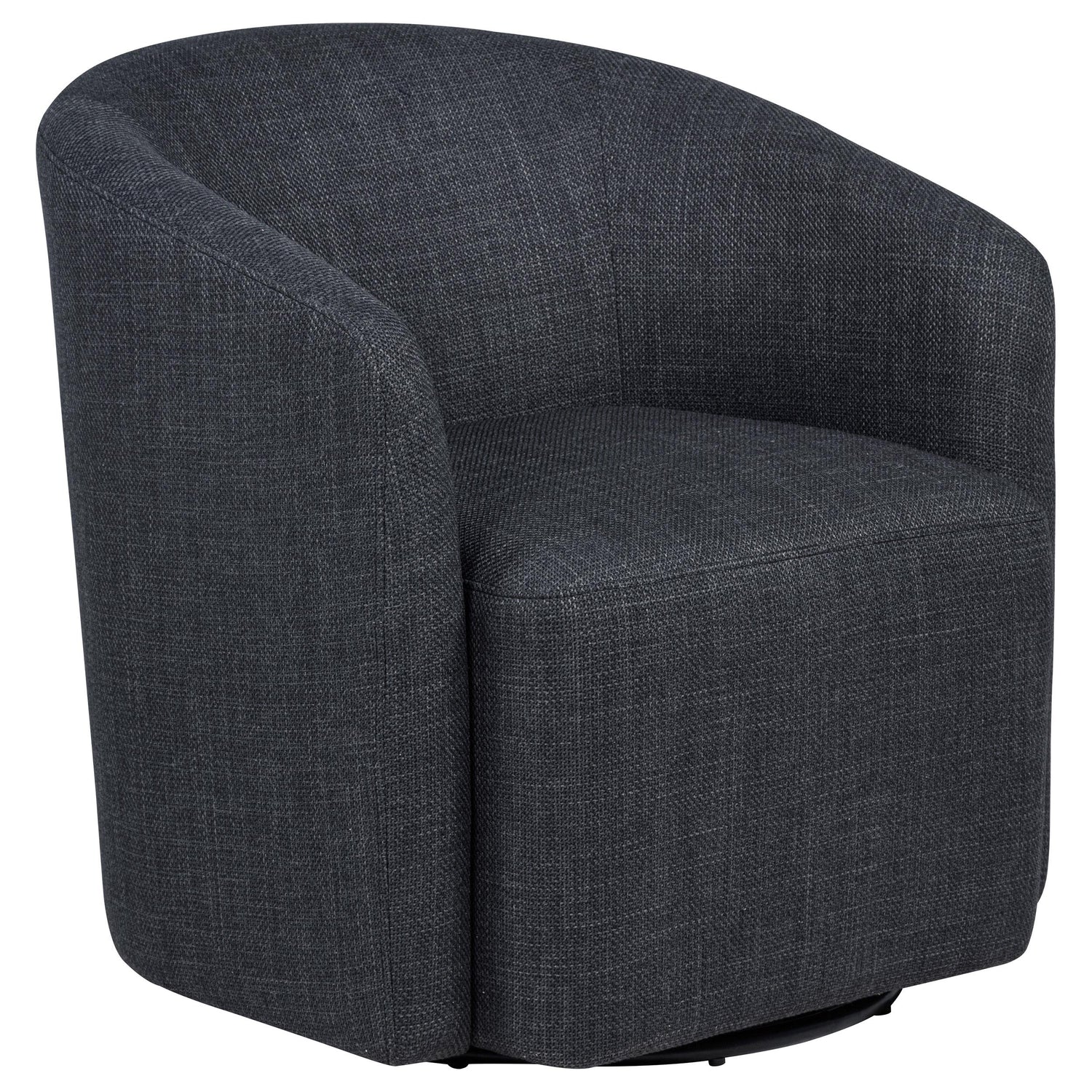 Mossbrook Fabric Upholstered Swivel Accent Chair Anthracite - 903223