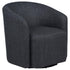 Mossbrook Fabric Upholstered Swivel Accent Chair Anthracite - 903223