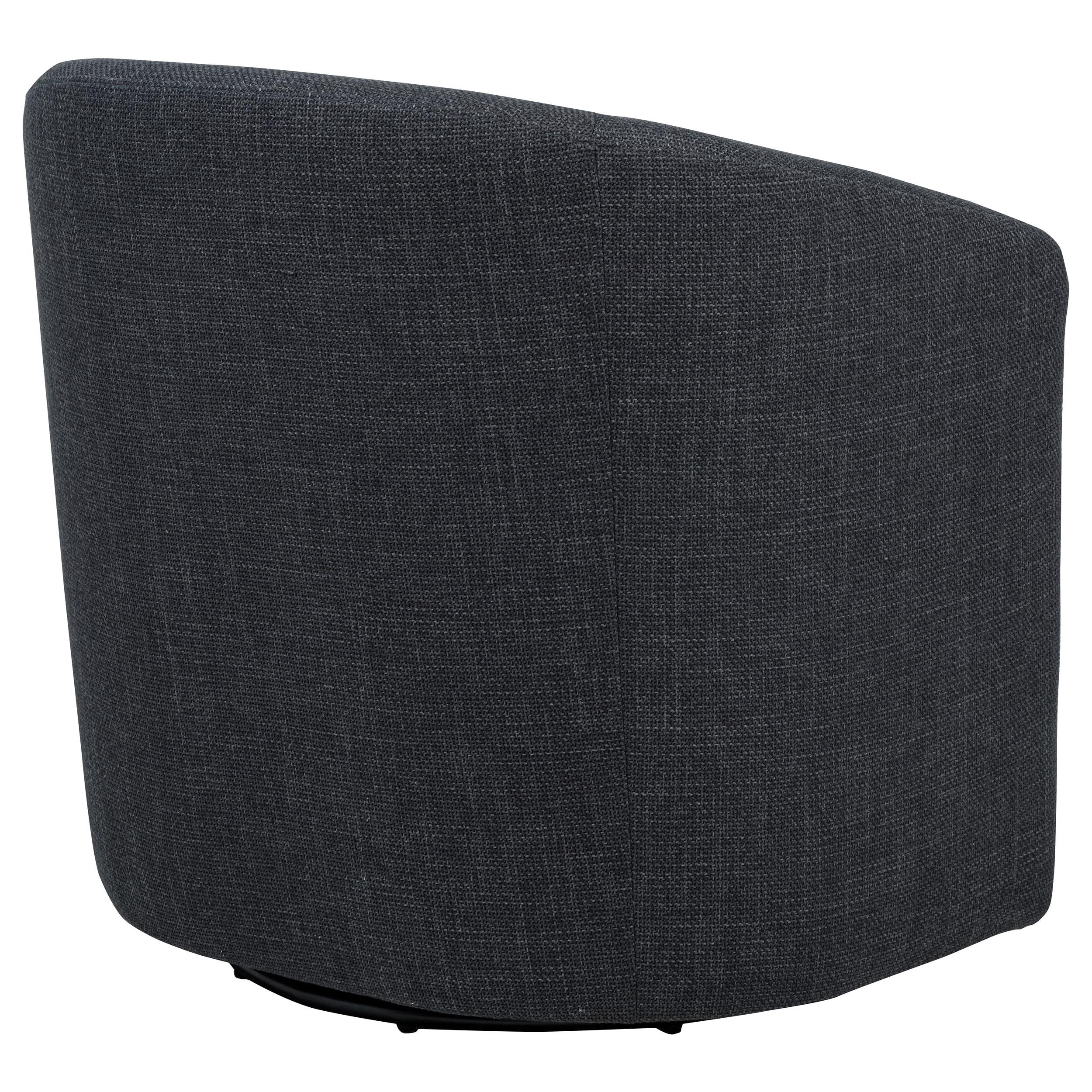 Mossbrook Fabric Upholstered Swivel Accent Chair Anthracite - 903223