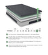 MT-UNG11EK 11" Eastern King Green Tea Gel-Infused Memory Foam Mattress - MT-UNG11EK