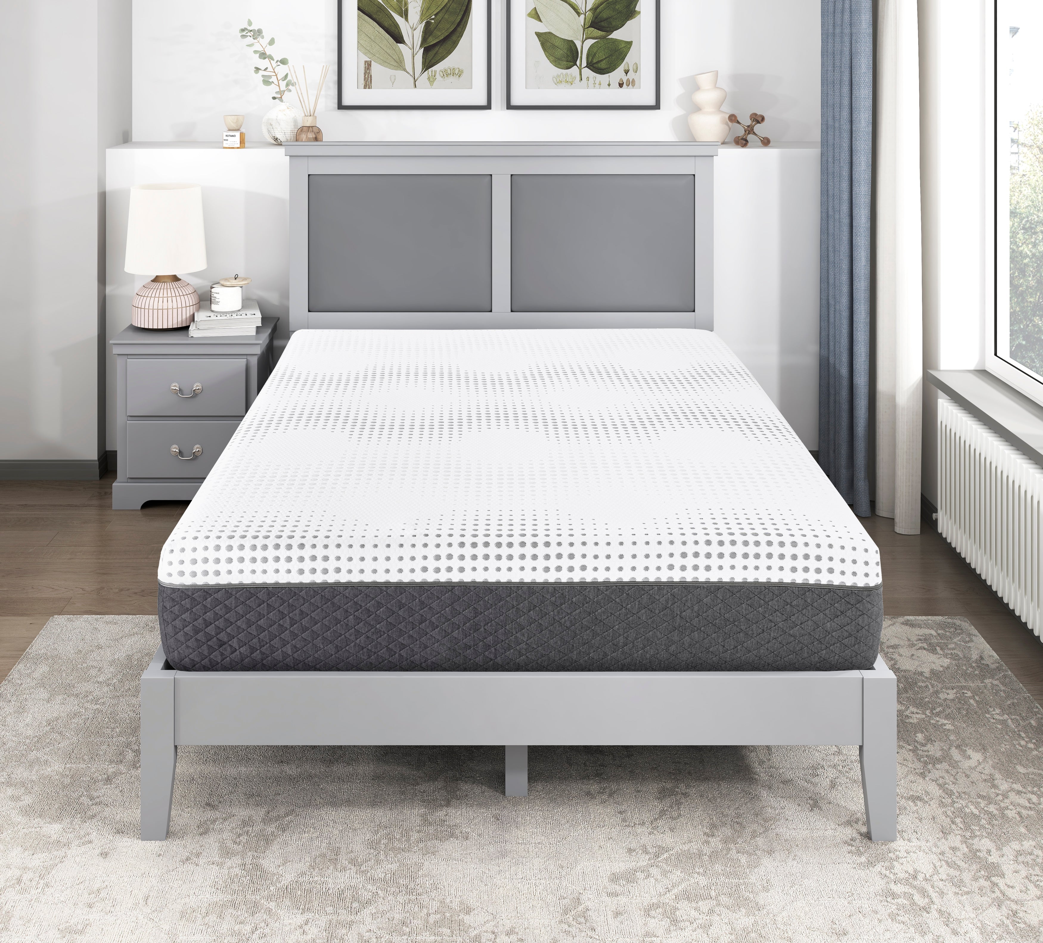 MT-UNH12EK 12" Eastern King Green Tea Gel-Infused Memory Foam Hybrid Mattress - MT-UNH12EK