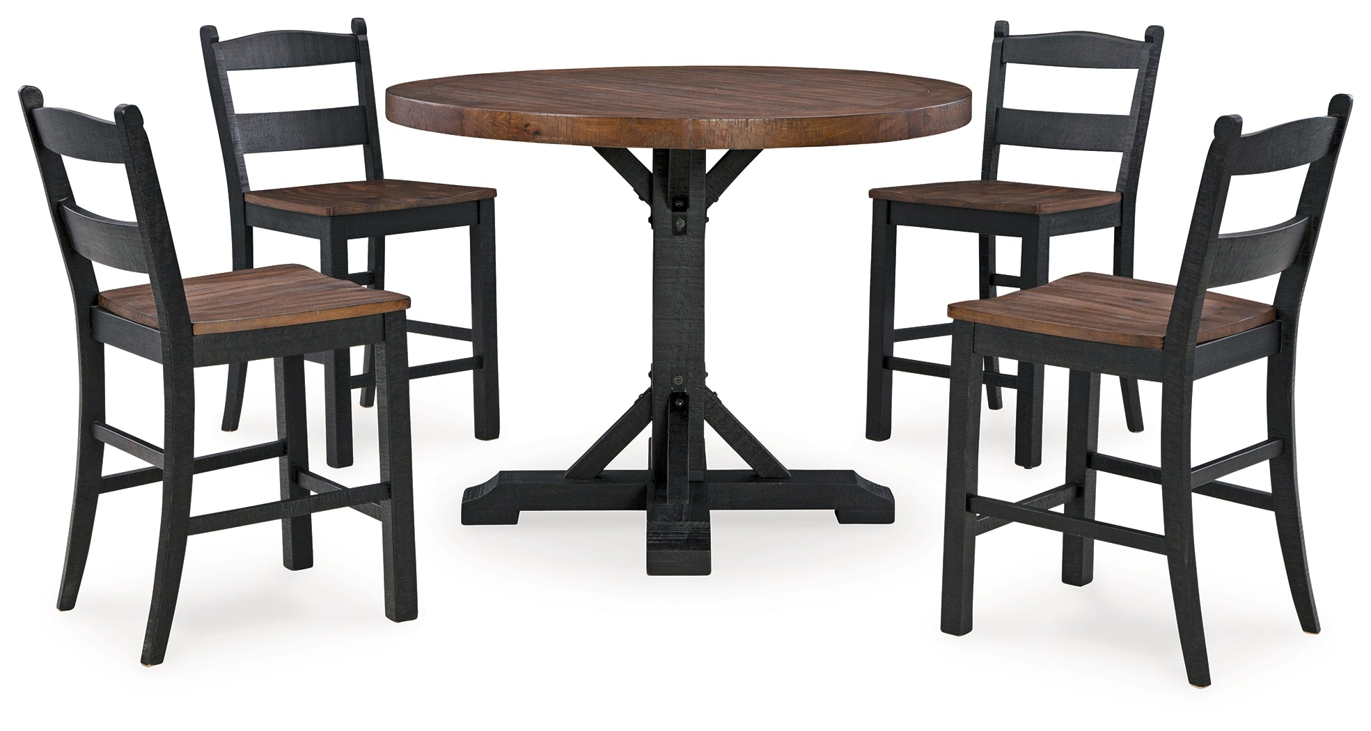 Valebeck Counter Height Dining Table and 4 Barstools in Multi from Ashley - Luna Furniture