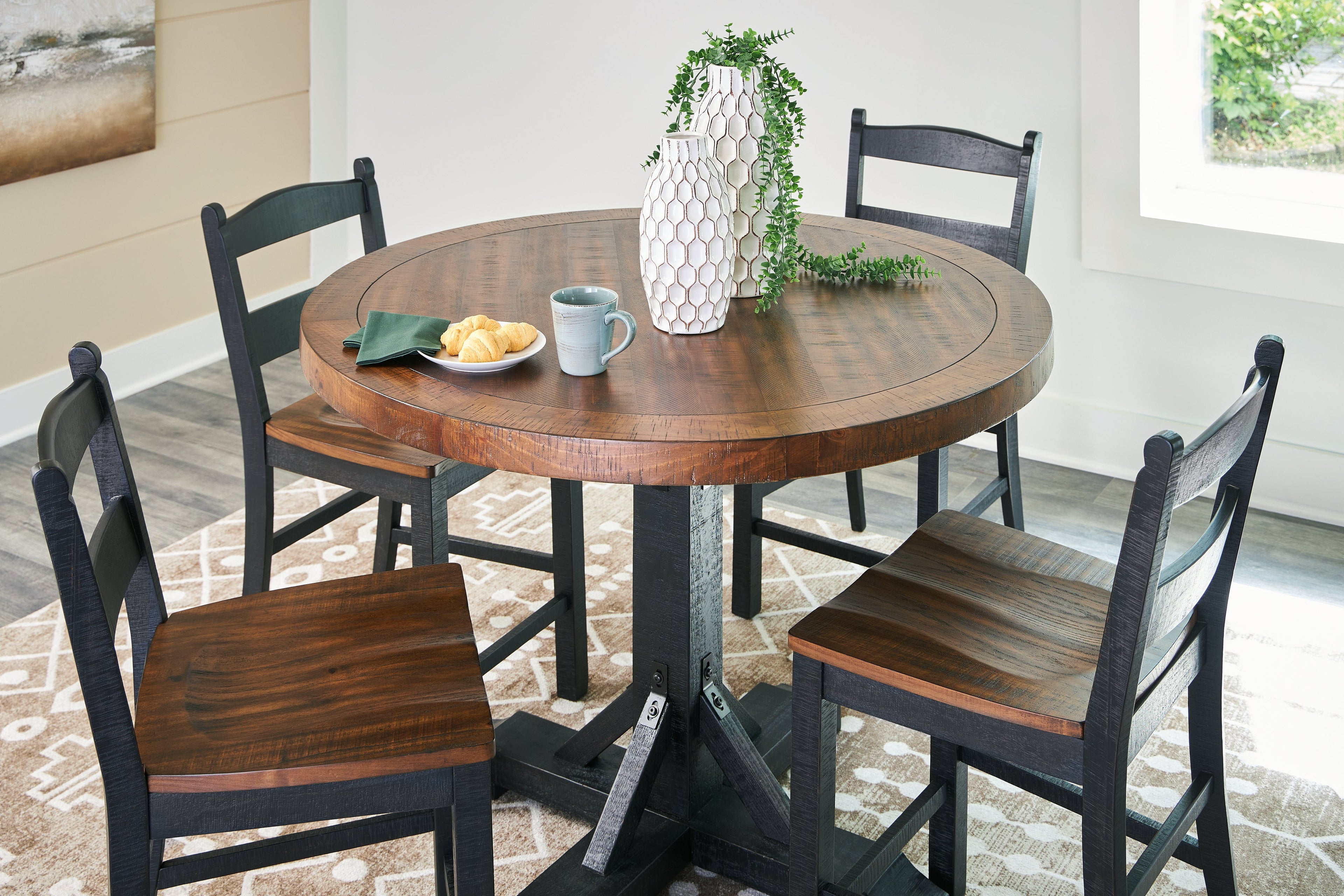 Valebeck Counter Height Dining Table and 4 Barstools in Multi from Ashley - Luna Furniture