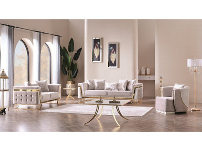 Munich Stationary Loveseat in Cream